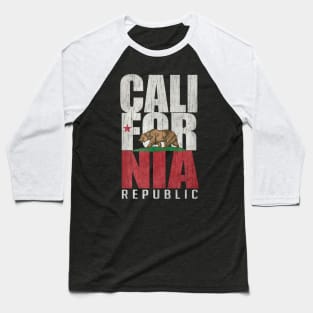 California Republic distressed design Baseball T-Shirt